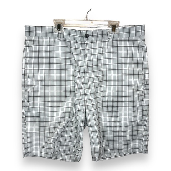 Size 36 Greg Norman Grey Plaid Shorts Golf Skate Lightweight - Picture 1 of 7